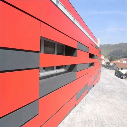 Trespa design wall cladding made with compact laminate