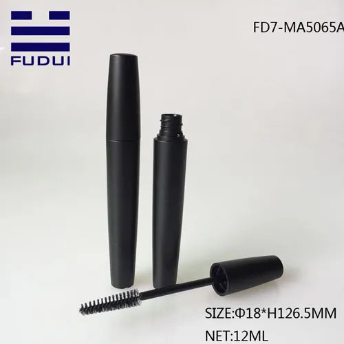 12ML Matte Black Round Plastic Mascara tube