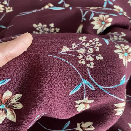 Shaoxing Textile Crepe Rayon Print For Cloth