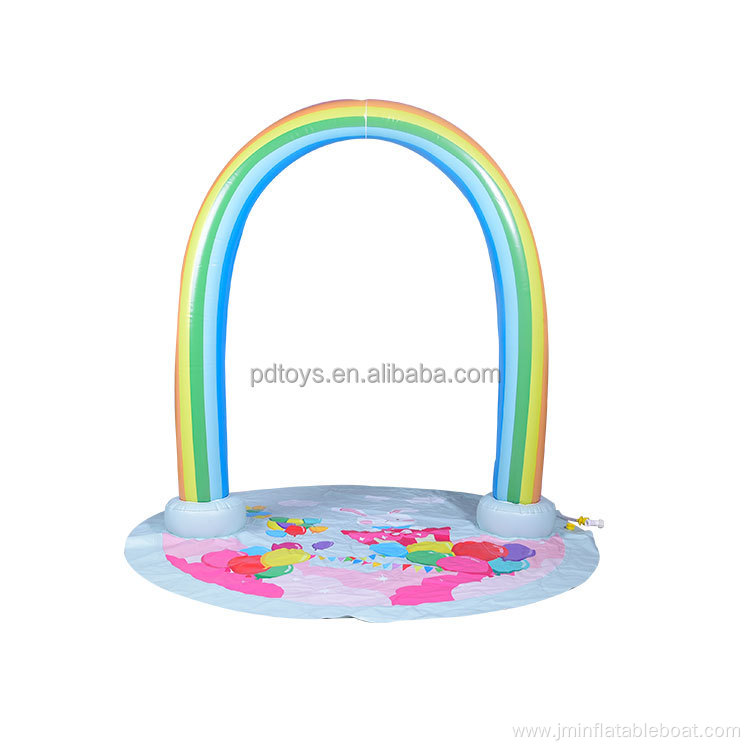 Custom Sprinkler Inflatable Rainbow Arch Toy Sprinkler