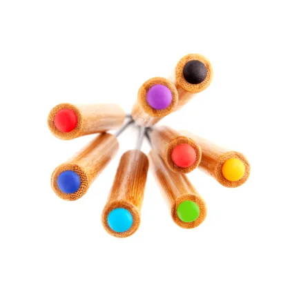 Bamboo fondue fork color fork