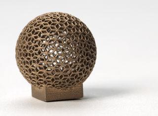 Aluminum DMLS 3D printing for Sphere Shape , Golden electro