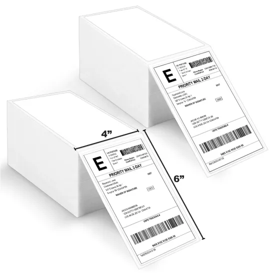 Fanfold 4 x 6 thermal shipping labels