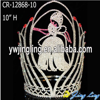 10 Inch Rhinestone Cinderella Princess Crowns