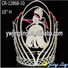 10 pulgadas Rhinestone Cenicienta princesa coronas