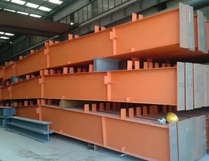 Structural steel I shaped beams