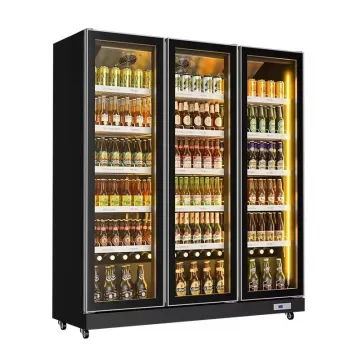 Drinks Fridge Soft Drink Beer Display Coolers Upright Double Door Refrigerator