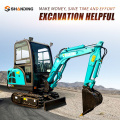 Envío gratis Mini Excavator 1T Digger Small 1 Ton Excavator con Jackhammer de pista de goma