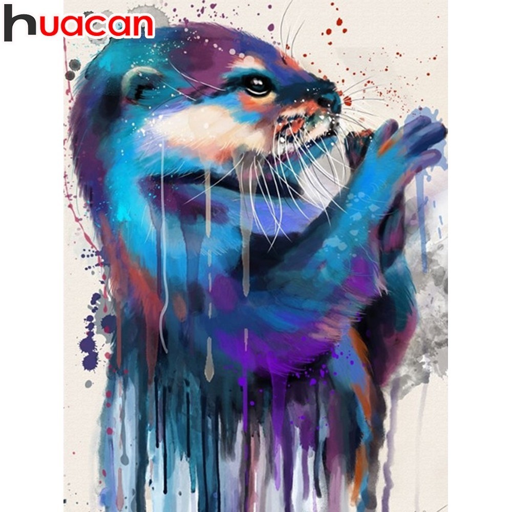 HUACAN Full Square Diamond Painting Animal 5D DIY Diamond Embroidery Handmade Mosaic Decoration Home Picture Of Rhinestone