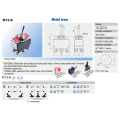 15a 250 V Einschalten auf dem Riegel-Kippschalter 6-Pin