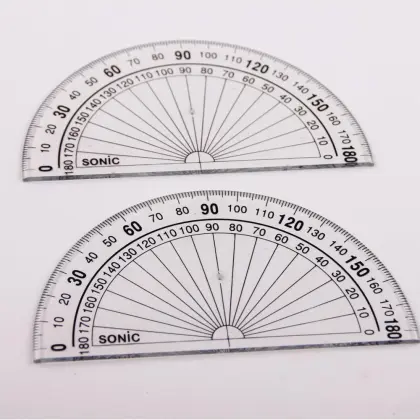 High Quality OEM Plastic Transparent Digital Protractor Set