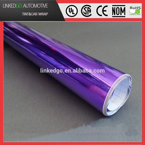 Most Popular Custom Vinyl Sticker 1.52*30M Purple Car Wrapping Chrome Mirror Film