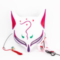 Máscara Kitsune brilhante de raposa LED