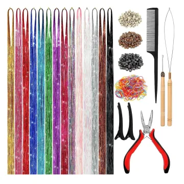 Sparkle Shiny Hair Accessories: Including Tinsel, Hair Extensions, Headdresses, and Braiding Tools