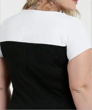 O-neck Short Sleeve Dress Plus Size Dress
