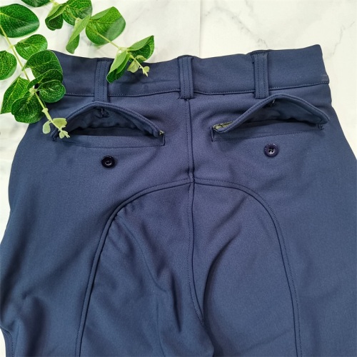 Navy Breathable Silicone Horseback Riding Leggings For Boys