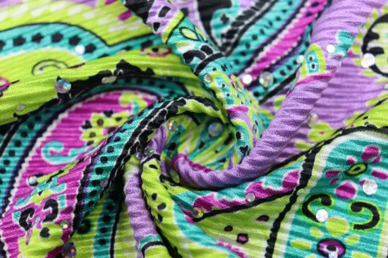 145GSM 100% Polyester Print Aop Chip Crepe Fabrics