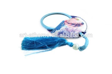 handmade cloth covered pocket mirror