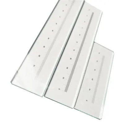 High Accuracy Precision Inspecting Ruler Cross Calibration Glass Ruler