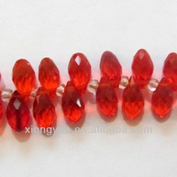 faceted raindrop Crystal Glass beads bulk