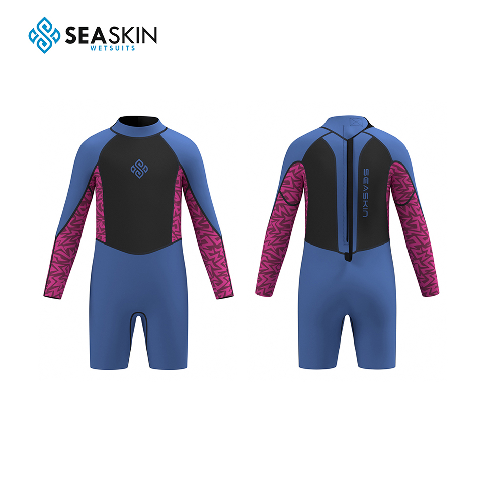 Seaskin للجنسين 3 مم الظهر zip zip diving surfing etsuits