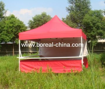 Folding Tent with Half Wall and Movable Table