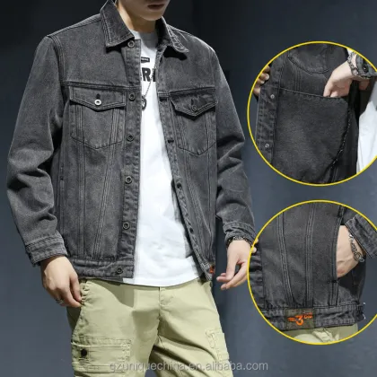 2024 Loose Plus Size Denim Jacket with Joker Casual Style for Men