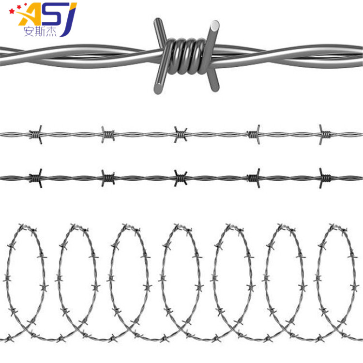 electro galvanized barbed wire fencing for security