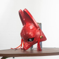 Máscara de plástico PVC de meia face de anime japonês Fox