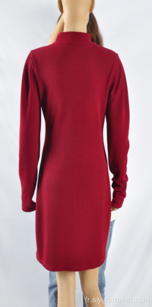 Robe d&#39;hiver rouge rose pour dames