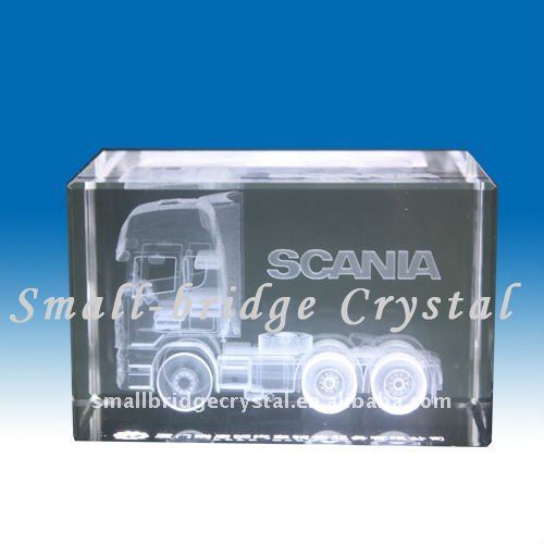 Crystal Cube Laser Engraving Truck/Crystal Craft