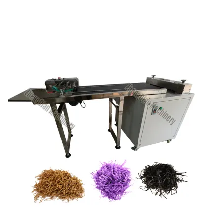 Blue Crinkle Cut Paper Shred Shredder Machine