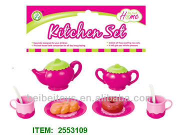 Kids Pink Tea Set, Plastic Children Tea Set, Toy Tea Set, Girls Tea Play Set