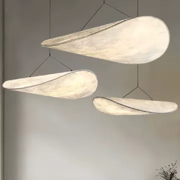 Nordic Modern LED Silk Fabric Chandelier Pendant Light