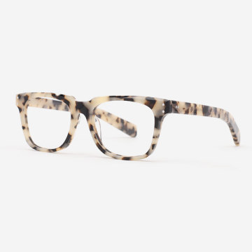 Rectangular Bevel Acetate Men's Optical Frames