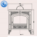 130 KG 鋳鉄製の薪ストーブ販売のため