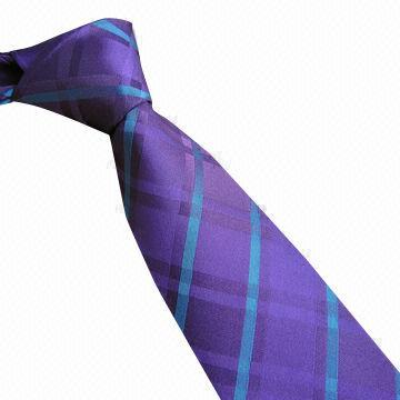 Polyester Necktie w/ Square Design, Handmade, Small Orders are Accepted, Also Comes in Red Color