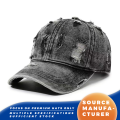 Topi Baseball Denim Tertekan
