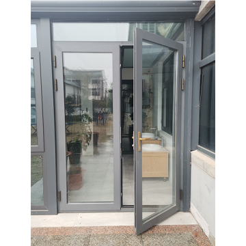 Double Layer Tempered Frosted Glass Sound-Insulated Swing Door