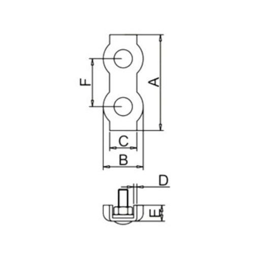 Wire Clip Cable Clamp Double