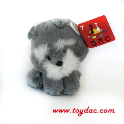 Plush grey dog Husky