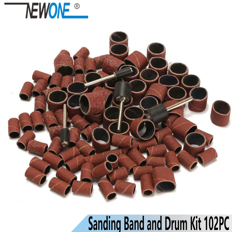 Sanding Band and Drum Kit 102PC Mini Drill Rotary Abrasive Tool Accessories Woodworking