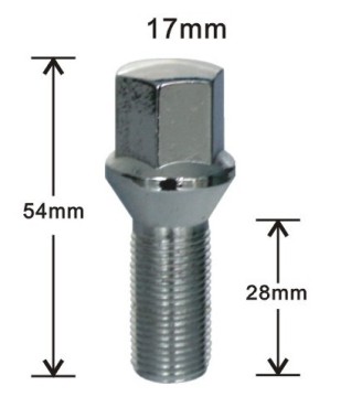 ความร้อนถือว่ากรวยนั่ง lug bolts