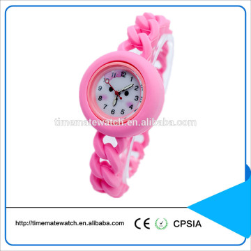 OEM wholesale colorful waterproof silicone strap quartz watch for kids