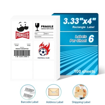 3.33"X4" printable vinyl sticker paper