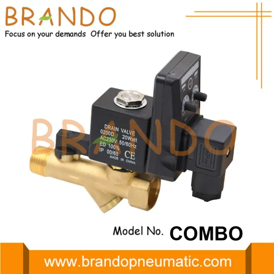 1/2'' NPT Timer Auto Drain Valve 115V 230V
