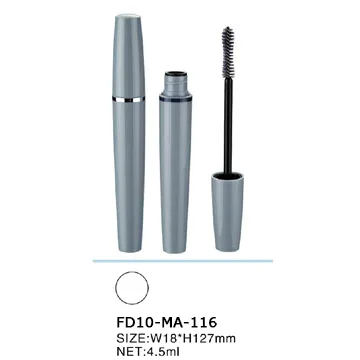 Round Design Mascara Tube with Silver Ring