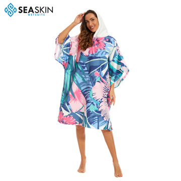 Seaskin Adults Hooded Surf Poncho Changing Swimming Pool Change Beach Surf Poncho Towel