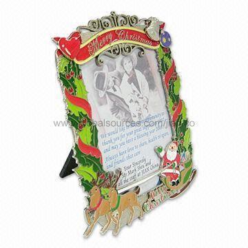Alloy Photo Frame with Enamel Color, Customized Designs are Welcome
