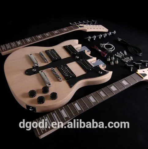 unfinished guitar kit and chrome plated steel guitar parts